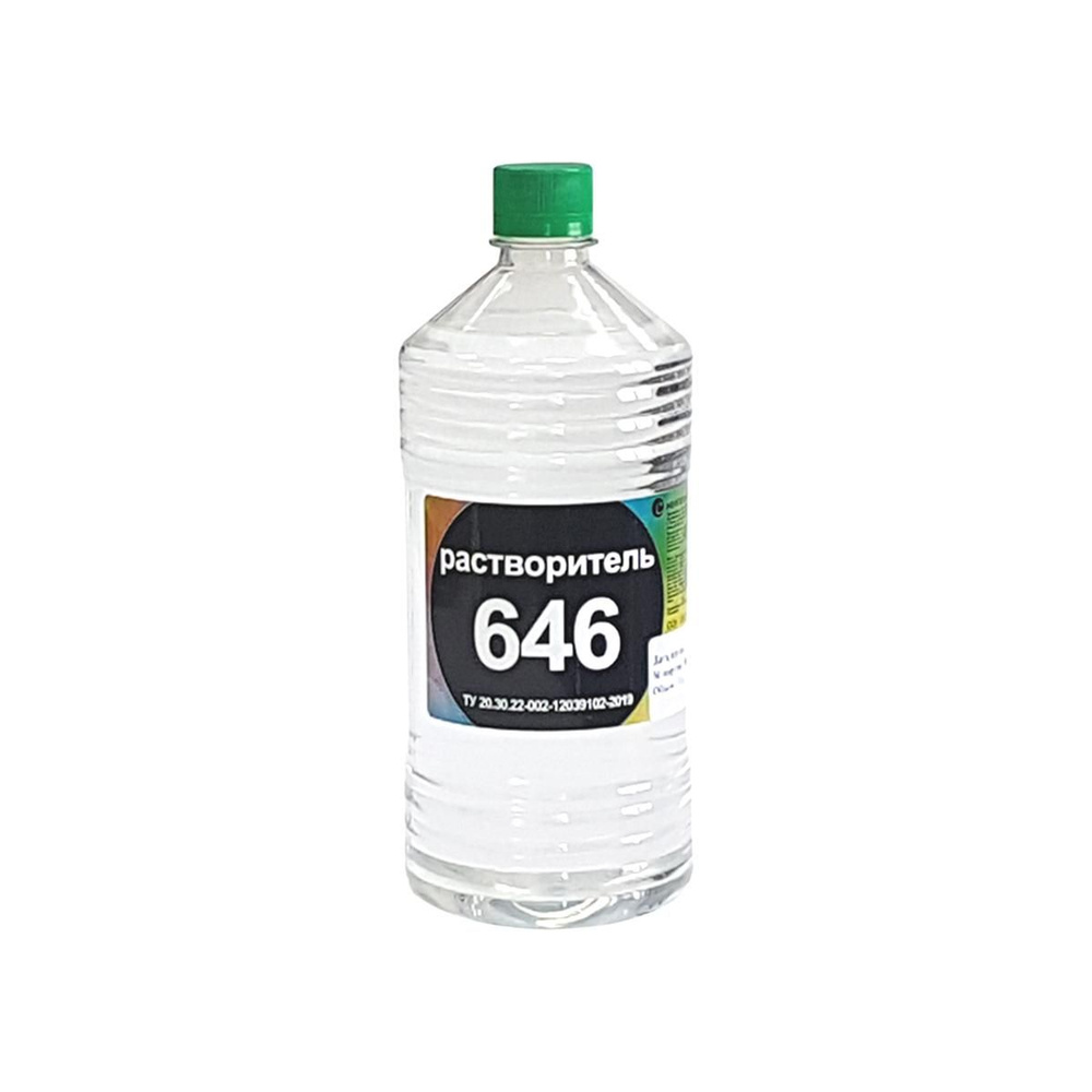 Универсальный разбавитель автоэмалей и эмалей растворитель 646 Нефтехимик бутыль 1 л.  #1