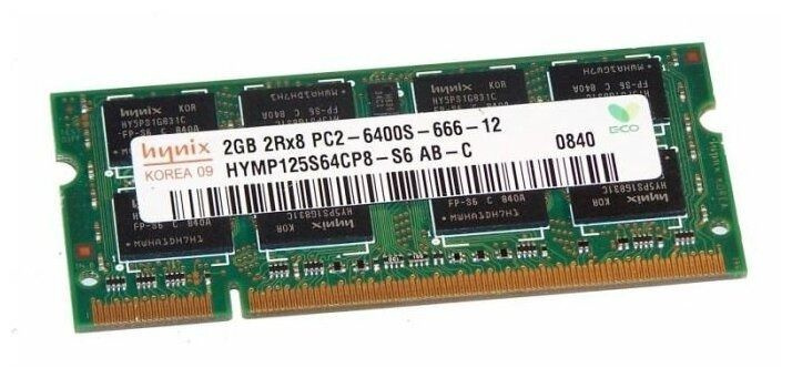Hynix Оперативная память Оперативная память 2 ГБ DDR2 800 МГц SODIMM PC2-6400s CL6 для ноутбука 1x2 ГБ #1