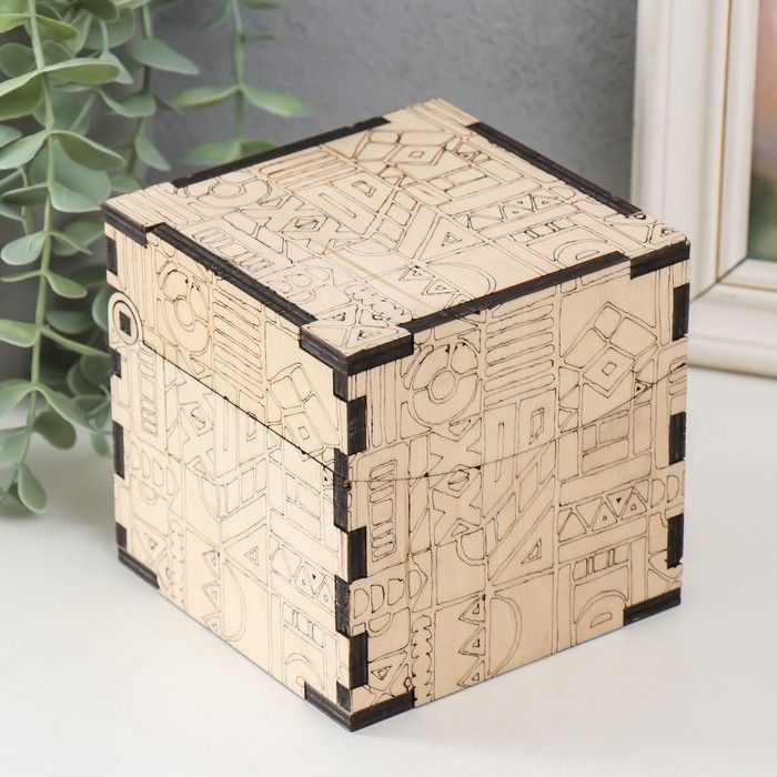 Шкатулка-куб для росписи Египет фанера 6мм #1