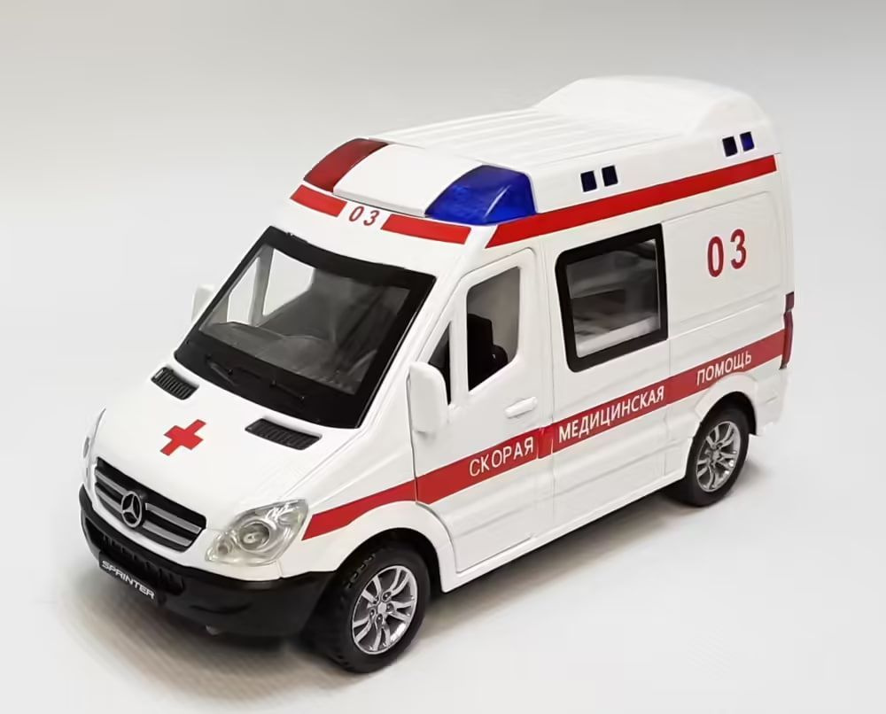 Машинка металлическая 15 см 1:24 Mercedes-benz sprinter #1