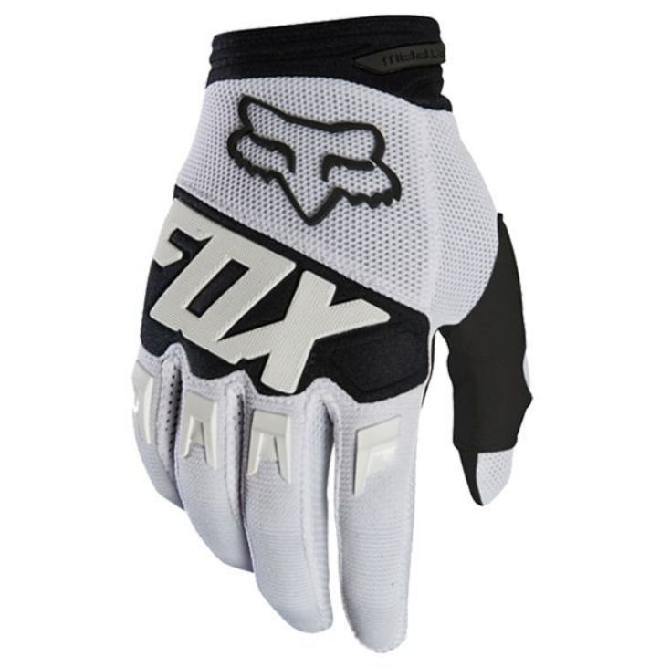Перчатки для мотоцикла, питбайка и велосипеда (мотоперчатки) белые, размер XL  #1