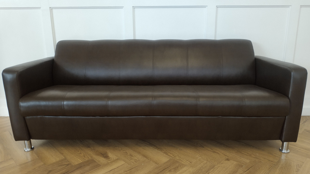 RONUM Прямой диван, механизм Нераскладной, 200х80х82 см,темно-коричневый  #1