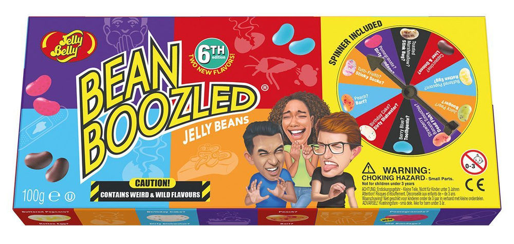 Драже жевательное Jelly Belly Bean Boozled Game "ИГРА-РУЛЕТКА" 6я серия странные вкусы 100г (Таиланд) #1