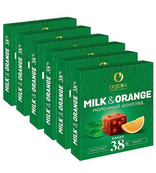 Молочный шоколад с апельсином O'Zera Milk & Orange, 6 плиток по 90 гр  #1