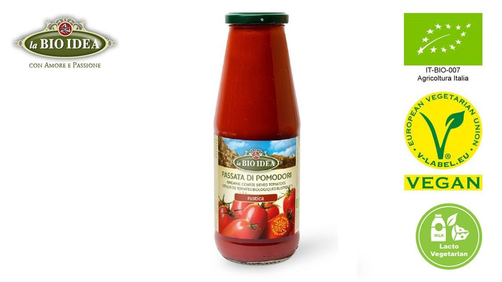 La Bio Idea соус томатный натуральный/пассата рустика био органический без глютена без сахара Италия #1