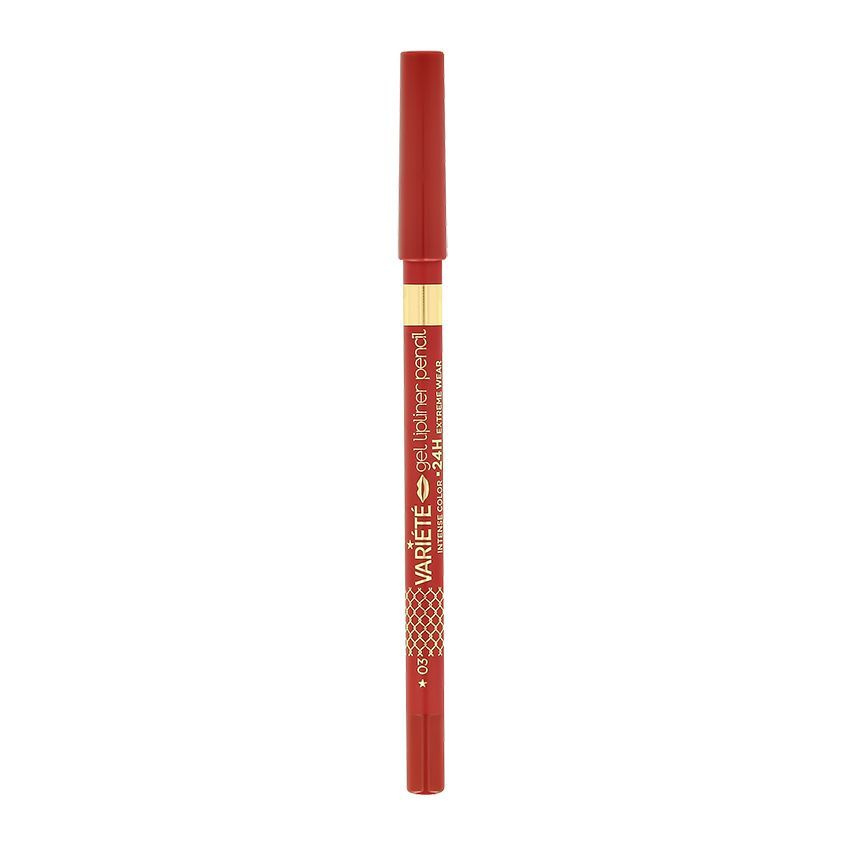 Карандаш для губ EVELINE VARIETE GEL LIPLINER PENCIL водостойкий матовый тон 03 dark rose  #1