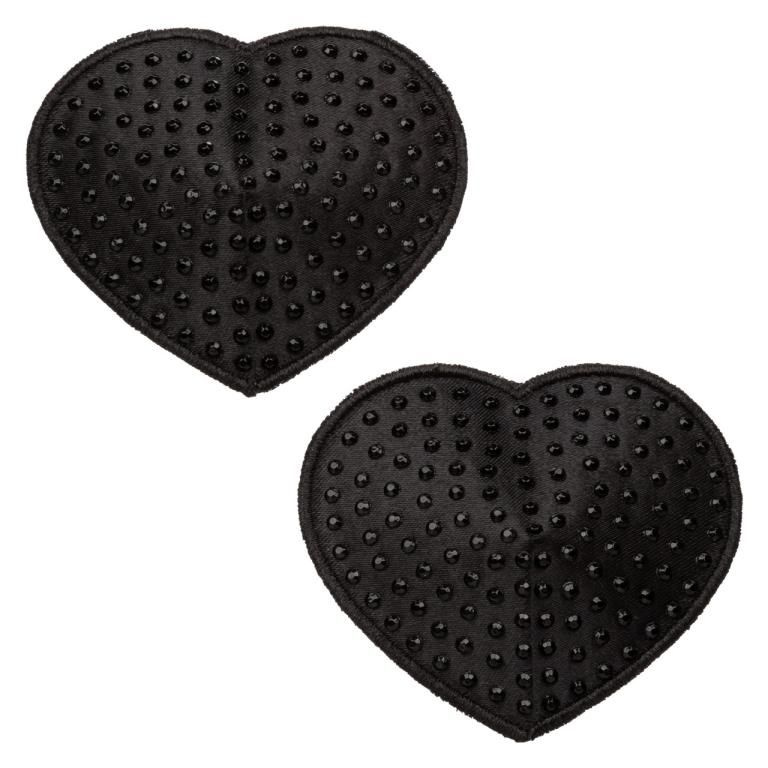 Черные пэстисы в форме сердечек Heart Pasties #1