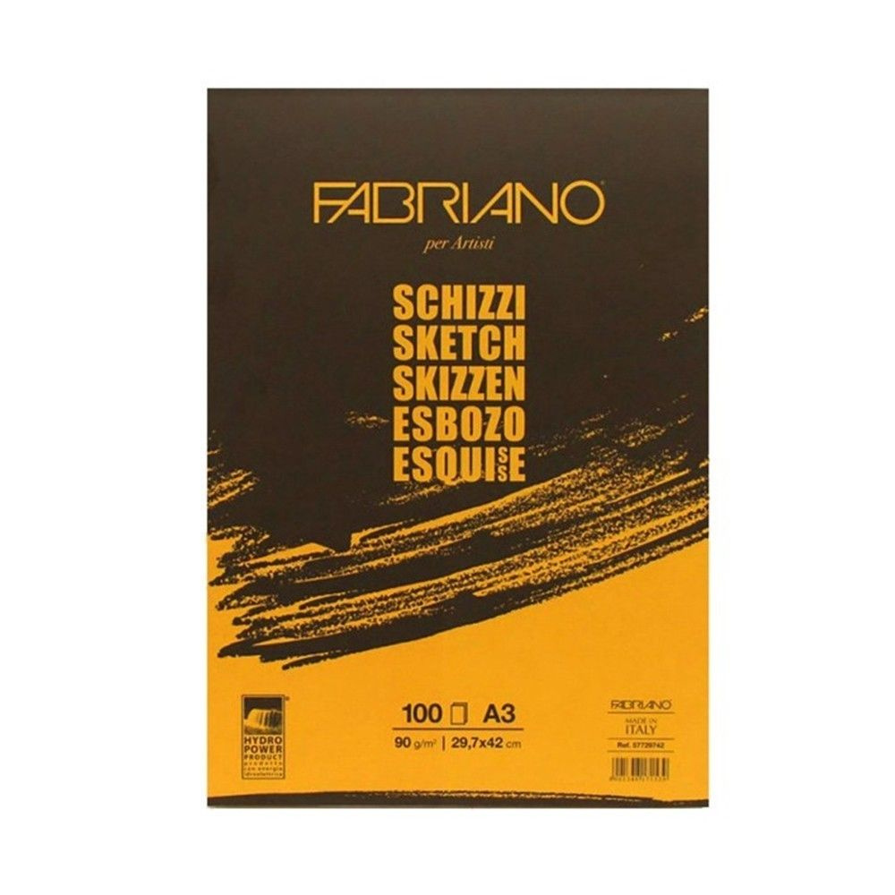 Блок бумаги Fabriano "Schizzi" А3, 100л, 90гр/м ,мелкозернистая (57729742)  #1