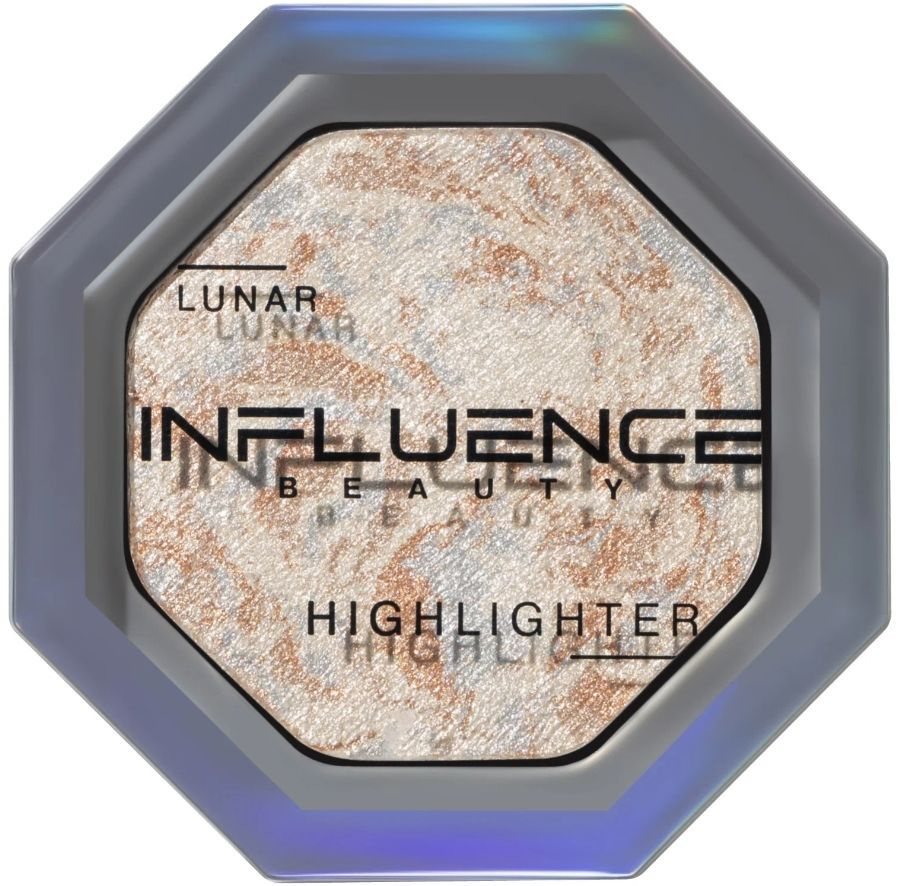 Influence Beauty Хайлайтер Lunar, Лунный, с сияющими частицами, эффект деликатного сияния, серебряный, #1