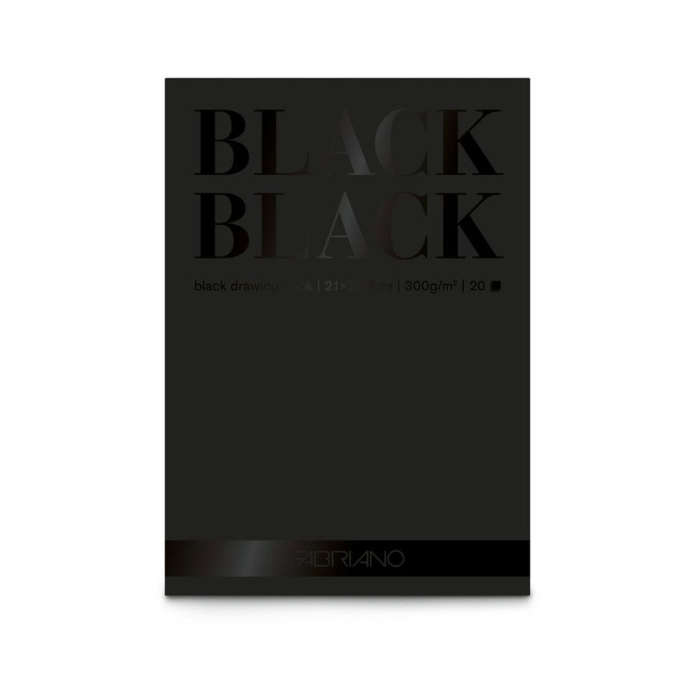 Блок черной бумаги Fabriano "BlackBlack" 21x29,7см, 20л, 300г/м (19100390) #1