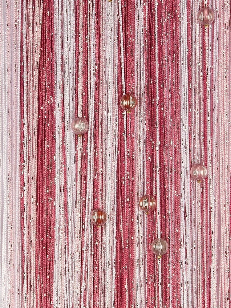 Молния Занавеска из бусин, Розовый Малиновый Белый, 300х300см  #1