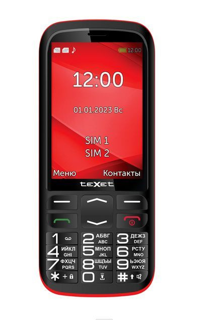 Texet Мобильный телефон Мобильный телефон teXet TM-B409, красный, черный матовый  #1
