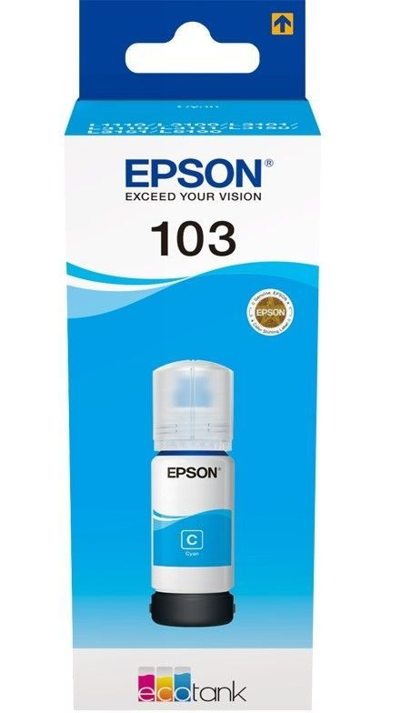 Чернила для струйного принтера Epson C13T00S24A, голубой (103) #1