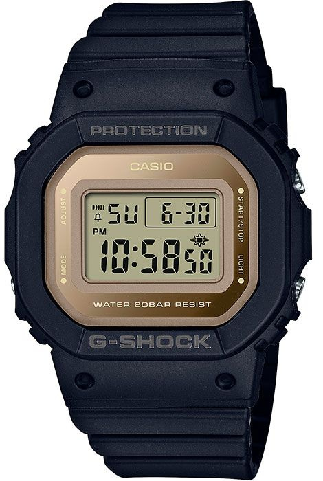 Противоударные водонепроницаемые женские наручные часы Casio G-Shock GMD-S5600-1 с подсветкой и будильником #1