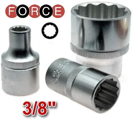 Головка торцевая 3/8" короткая двенадцатигранная 10 мм FORCE 53910  #1