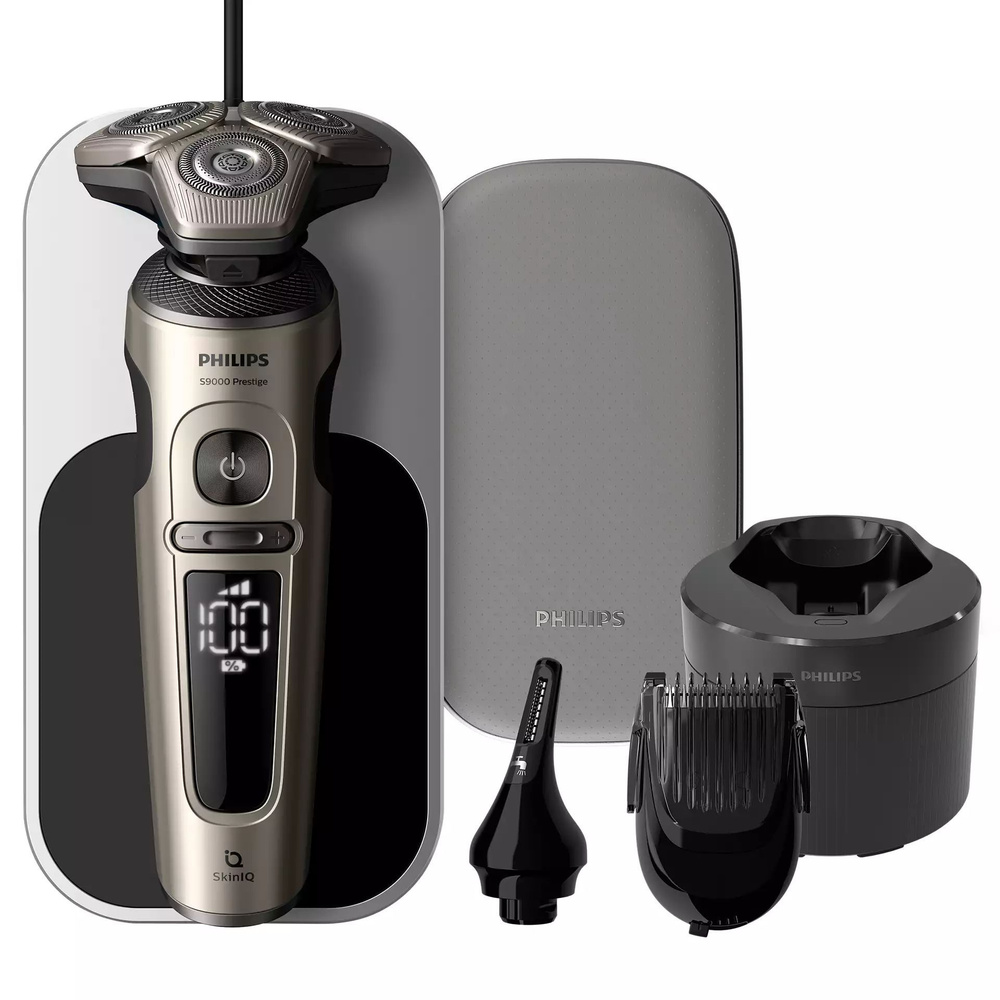 Philips Электробритва SP9883 Series 9000 Prestige, золотой, серый металлик  #1