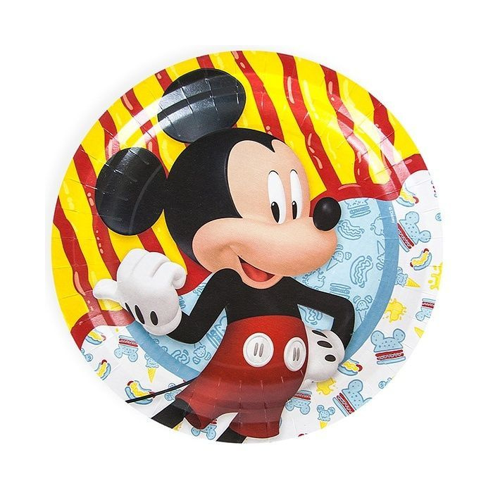 Бумажная тарелка ND Play Mickey Mouse, 3D, 6 шт, 180 мм, детская (299222) #1