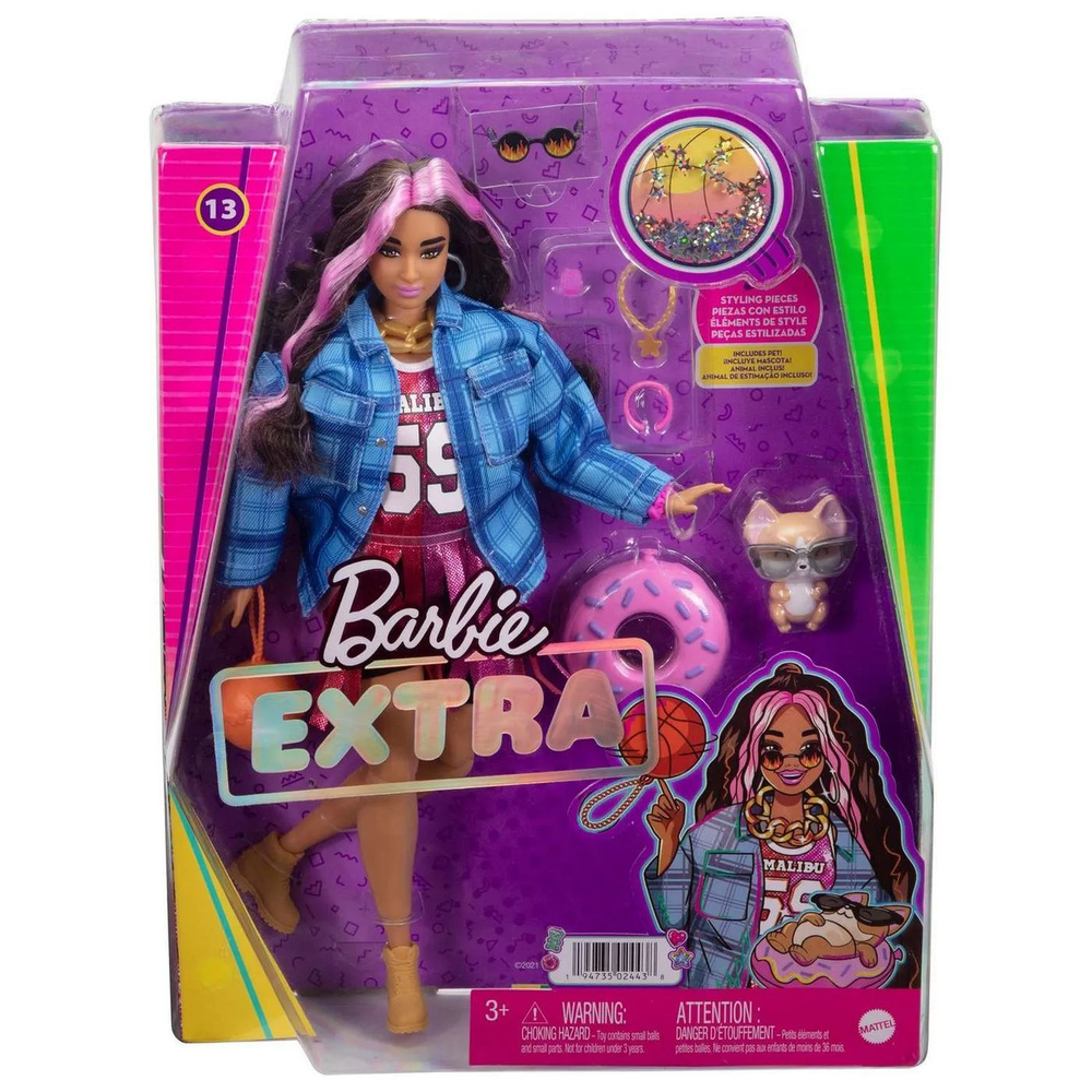 Кукла Barbie Экстра в платье баскетбольный стиль #1