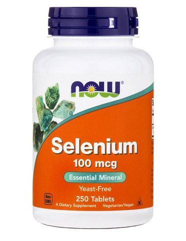 Selenium 100 mcg NOW СЕЛЕН (250 таб) Укрепляет иммунитет, для здоровья сердца и сосудов  #1