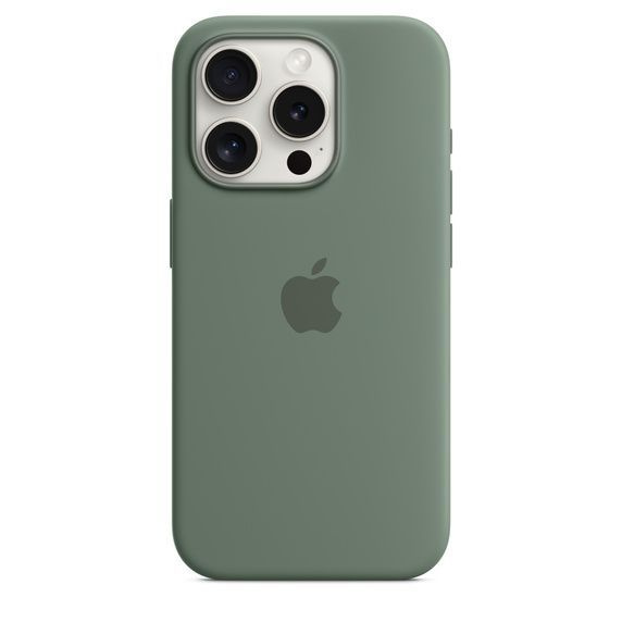 Силиконовый чехол MagSafe для iPhone 15 Pro, Silicone Case with MagSafe / зелёный (Cypress)  #1