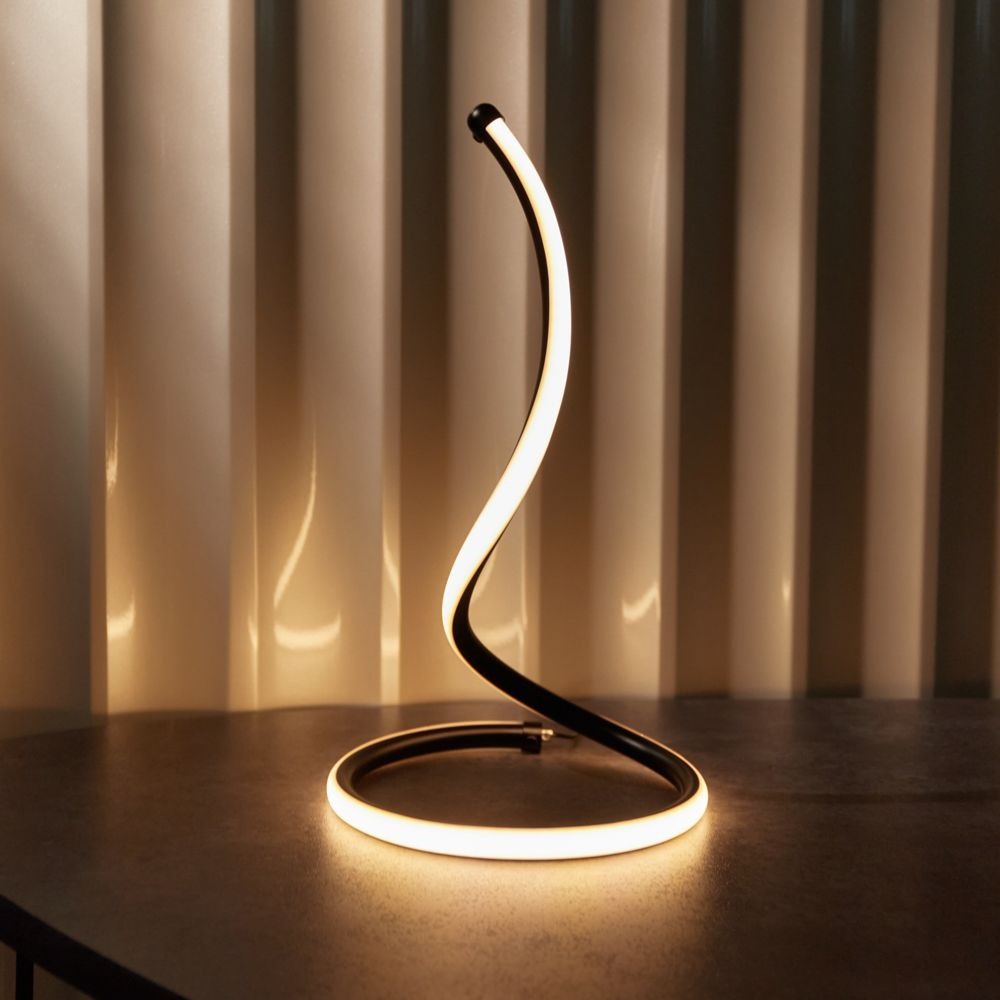Настольная лампа светодиодная Rexant Spiral Uno теплый белый свет цвет черный  #1