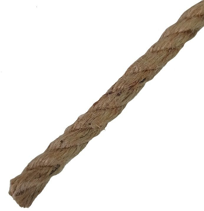 Веревка джут 10 мм цвет золотисто-коричневый, на отрез (10 шт.)  #1