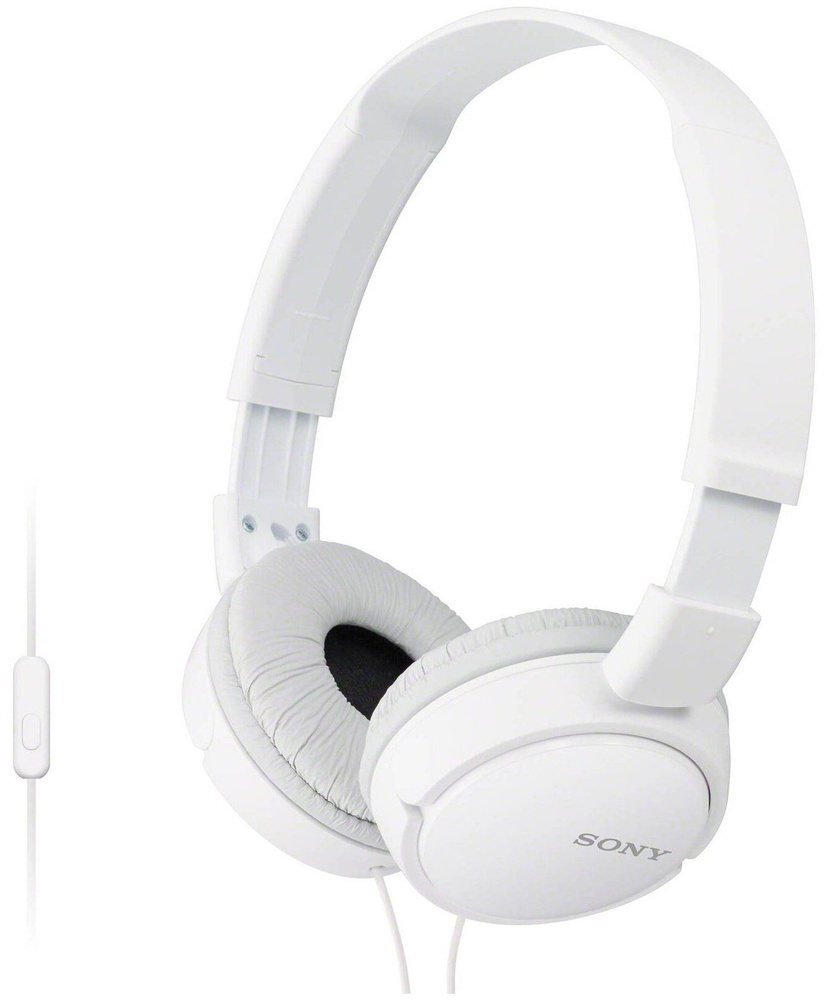 Наушники Sony MDR-ZX110AP, mini jack 3.5 mm, white #1