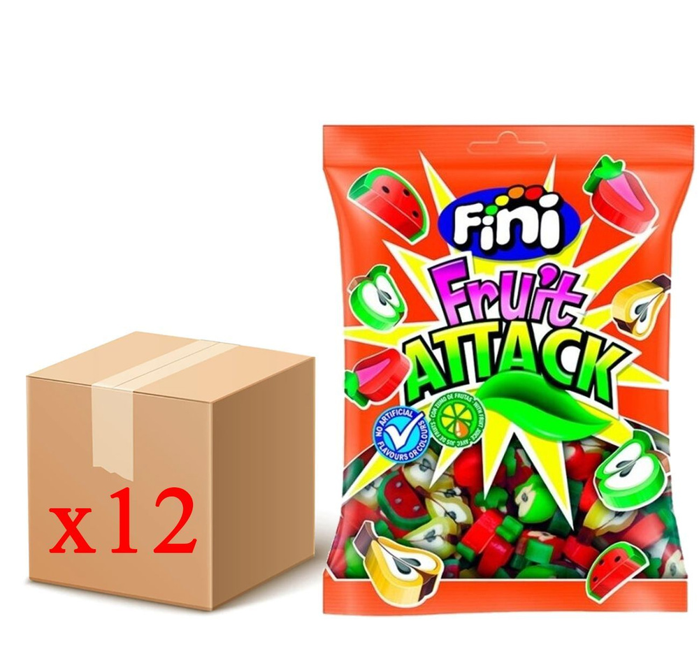 Жевательный мармелад Fini Fruit Attack, 90г x 12шт. Фини фруктовая атака  #1