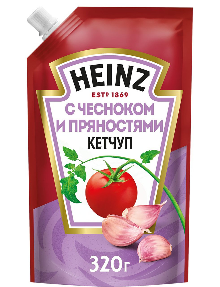 Кетчуп Heinz c чесноком и пряностями, 320г #1