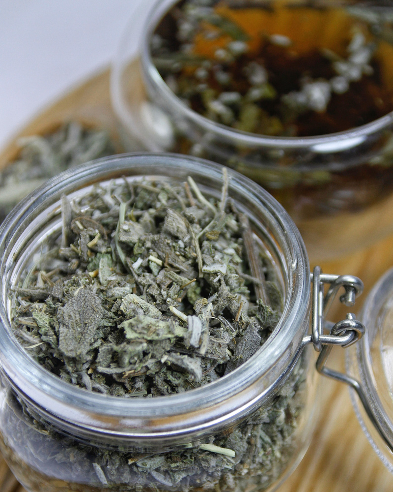 Чайный напиток Шалфей 50 гр - сухая трава, мелкий рез, травяной листовой чай, россыпь  #1