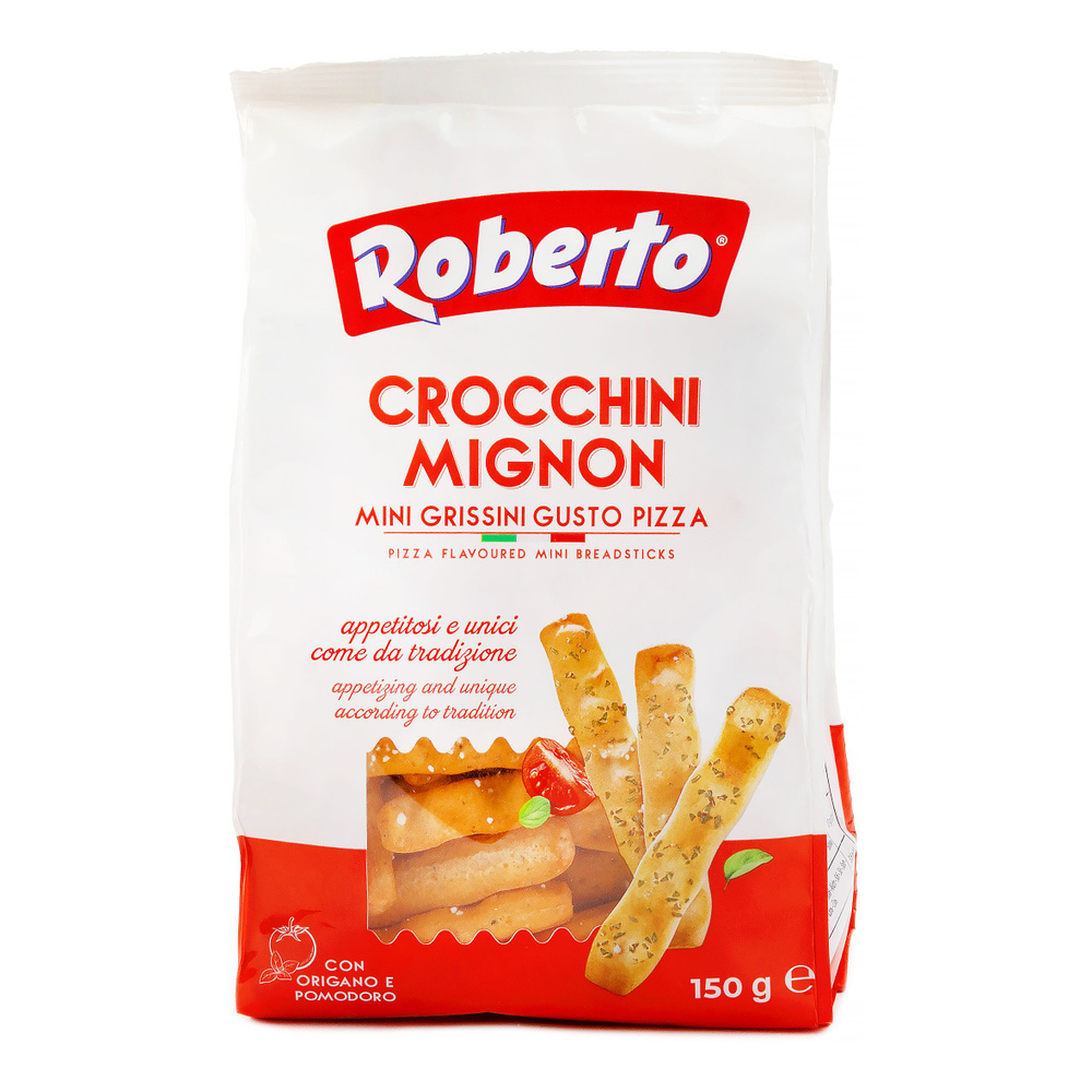 Хлебные палочки Roberto Grissini Crocchini mignon со вкусом пиццы, 150 г #1