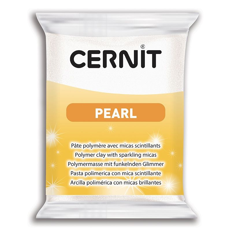 Полимерный моделин "Cernit Pearl" 56гр. белый перламутр #1