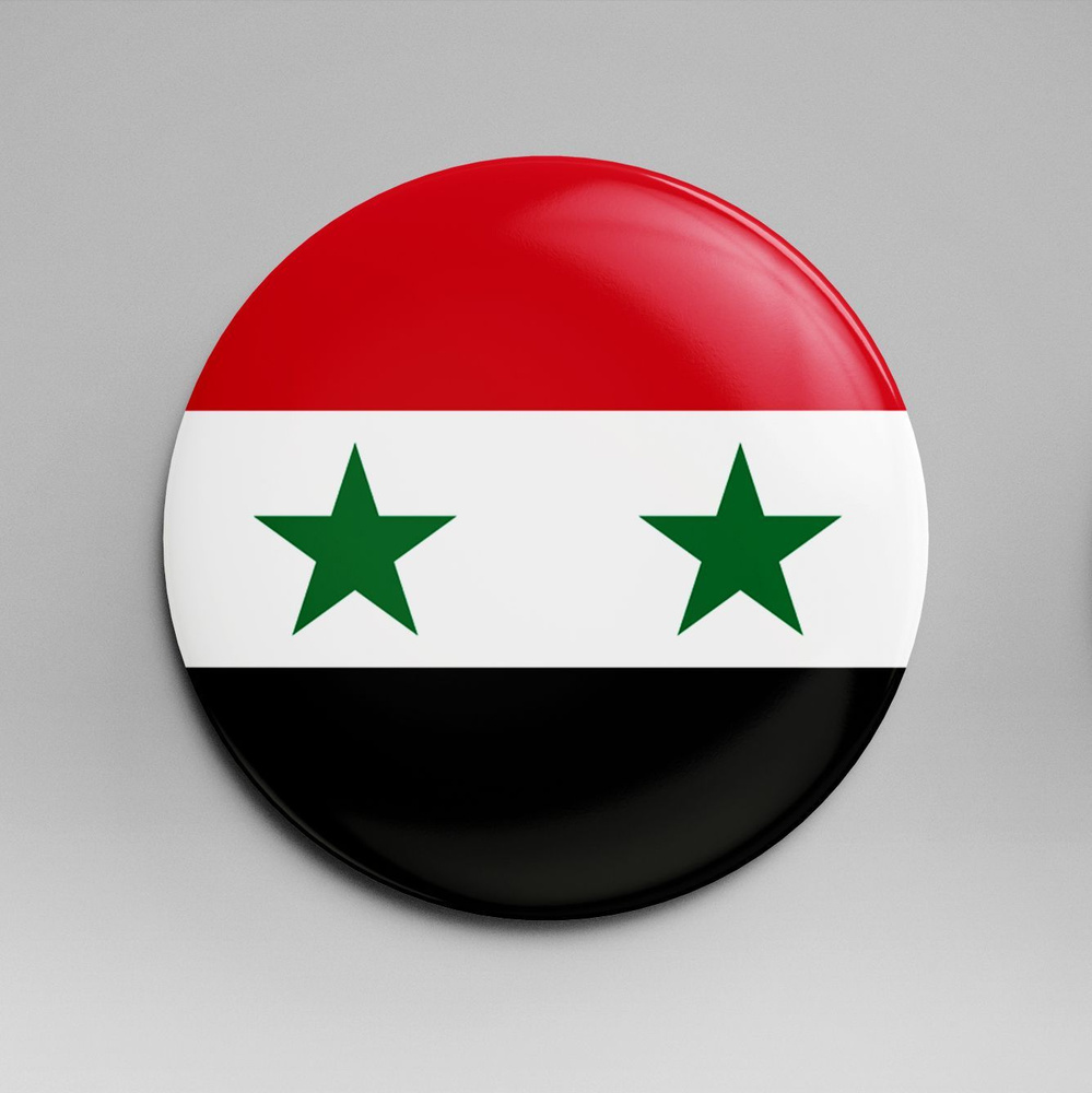 Магнит 58 мм флаг Сирия #1