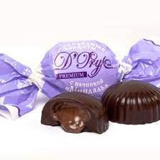 Шоколадные конфеты Де-Фрулье с помадной начинкой вкус миндаля, 0,5 кг  #1