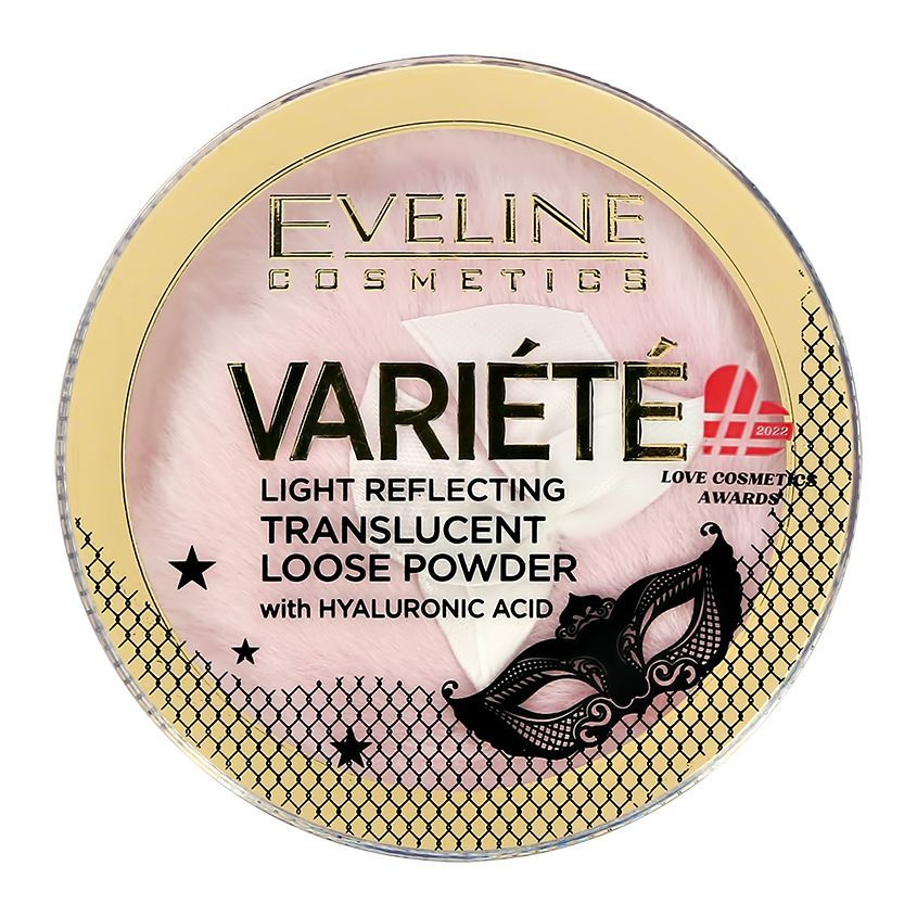 Пудра рассыпчатая для лица EVELINE VARIETE TRANSLUCENT LOOSE POWEDER светоотражающая прозрачная  #1