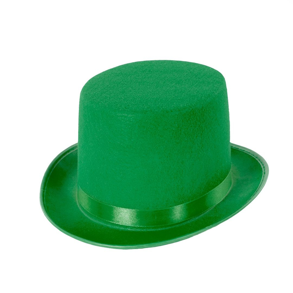 Шляпа Цилиндр, фетр, Зеленый, 1 шт. #1