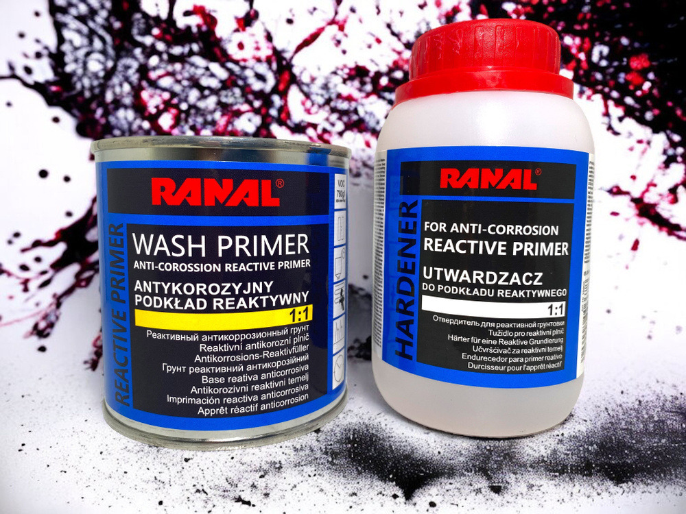 Грунт Ranal реактивный Wash primer 0,2л+0,2л. комплект с отвердителем  #1