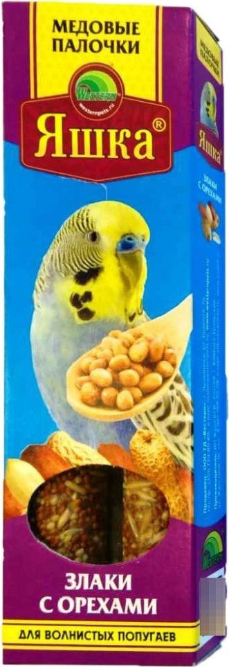 Лакомство для попугаев Яшка Палочки злаки с орехами 120г  #1