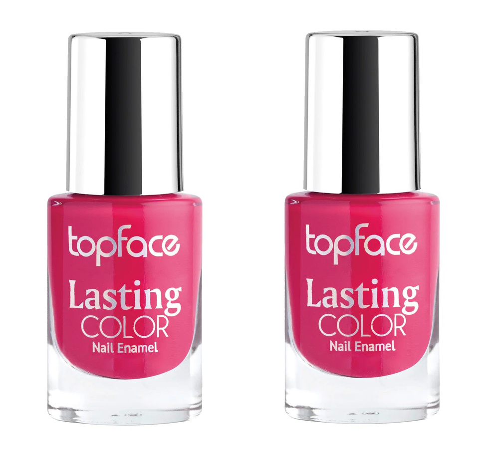 TopFace Лак для ногтей Lasting color 9 мл, тон 100, 2 шт #1