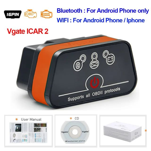 автомобильный детектор неисправностей vgate iCar2 V2.2 OBD Bluetooth 3.0  #1