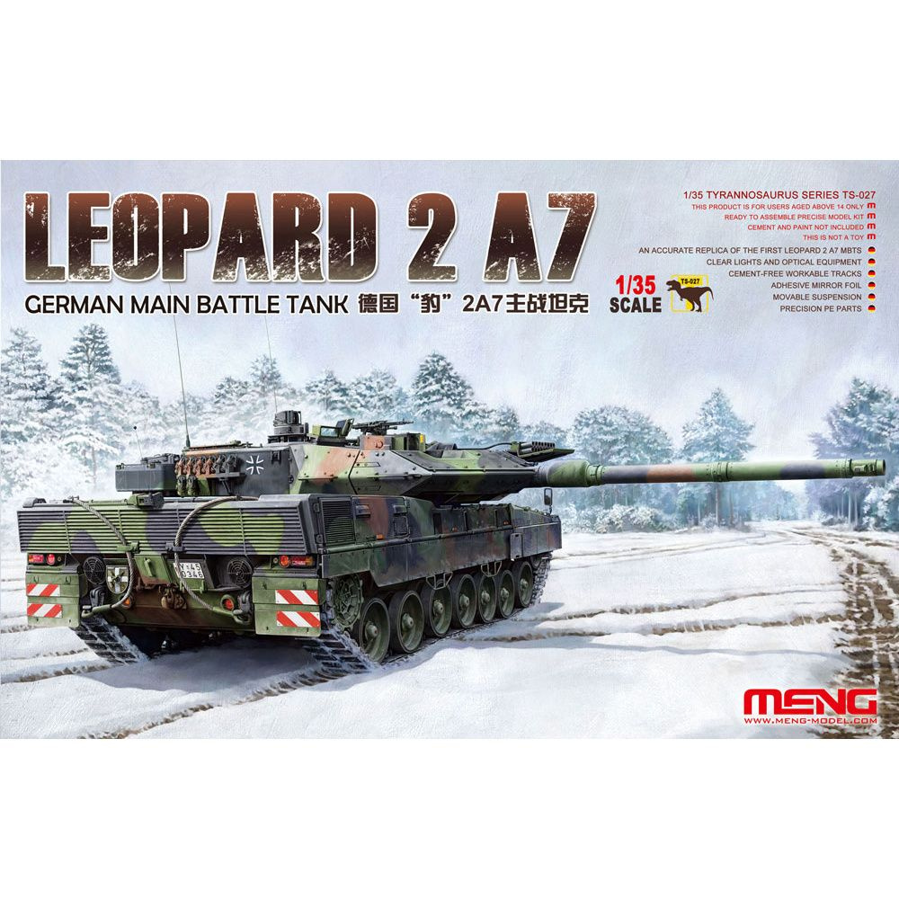 Сборная модель танка MENG Танк Leopard 2A7, масштаб 1/35 #1