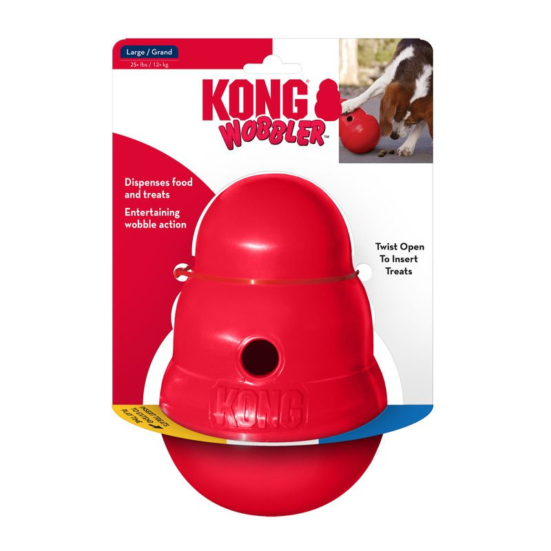 Игрушка для собак KONG Wobbler L, Прочная, Интерактивная, Дозатор для корма, Красная, для собак от 12 #1