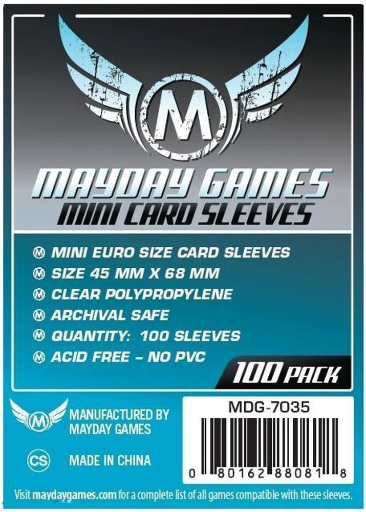 Протекторы MayDay Games Mayday mini European, 45х68, 100 шт #1