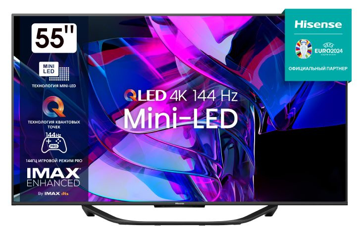 Hisense Телевизор 55U7KQ 55" 4K UHD, черный #1