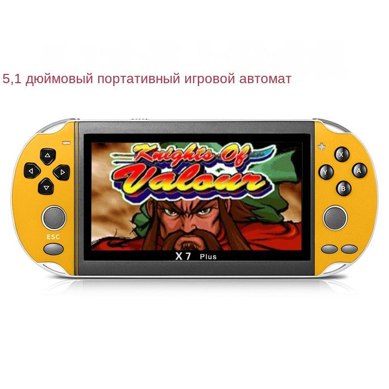 Портативная игровая консоль x7 plus 5-дюймовая, встроенные 1000 игр ...