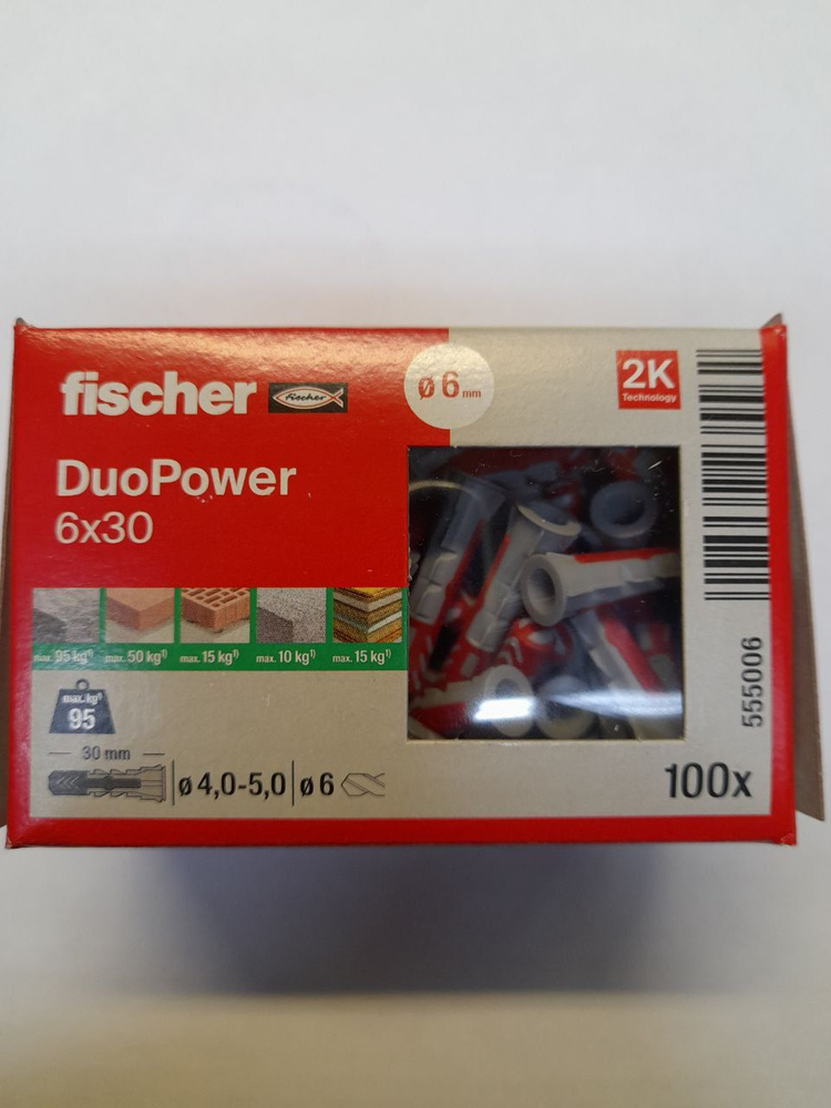 Fischer Дюбель 6 мм x 30 мм 100 шт. #1