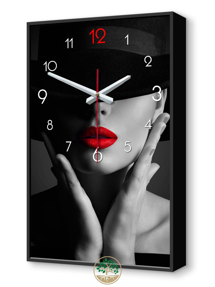 Настенные часы-картина "Дама" 35х57 см. "Topposters" #1