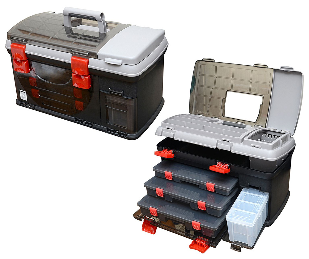 Ящик рыболовный H-486A (ОЛТА), 550х300х300мм, 4 коробочки в комплекте  #1