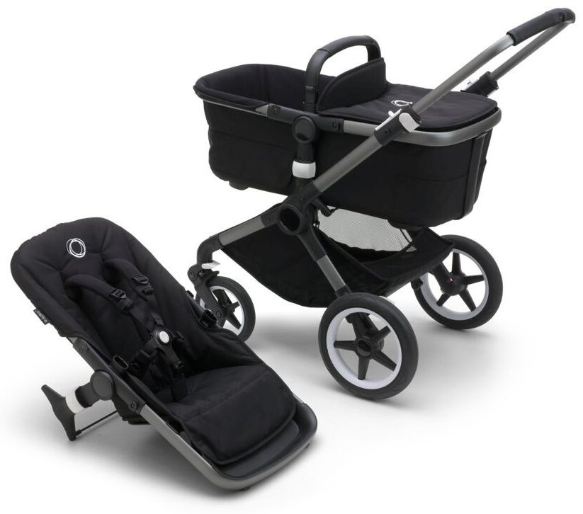 Коляска универсальная 2 в 1 Bugaboo Fox 3 Base 2306010040без капюшона GRAPHITE, MIDNIGHT  #1