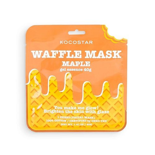 KOCOSTAR Омолаживающая вафельная маска для лица Кленовый сироп Waffle Mask Maple, 40 г  #1